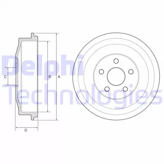 Tambour de frein DELPHI