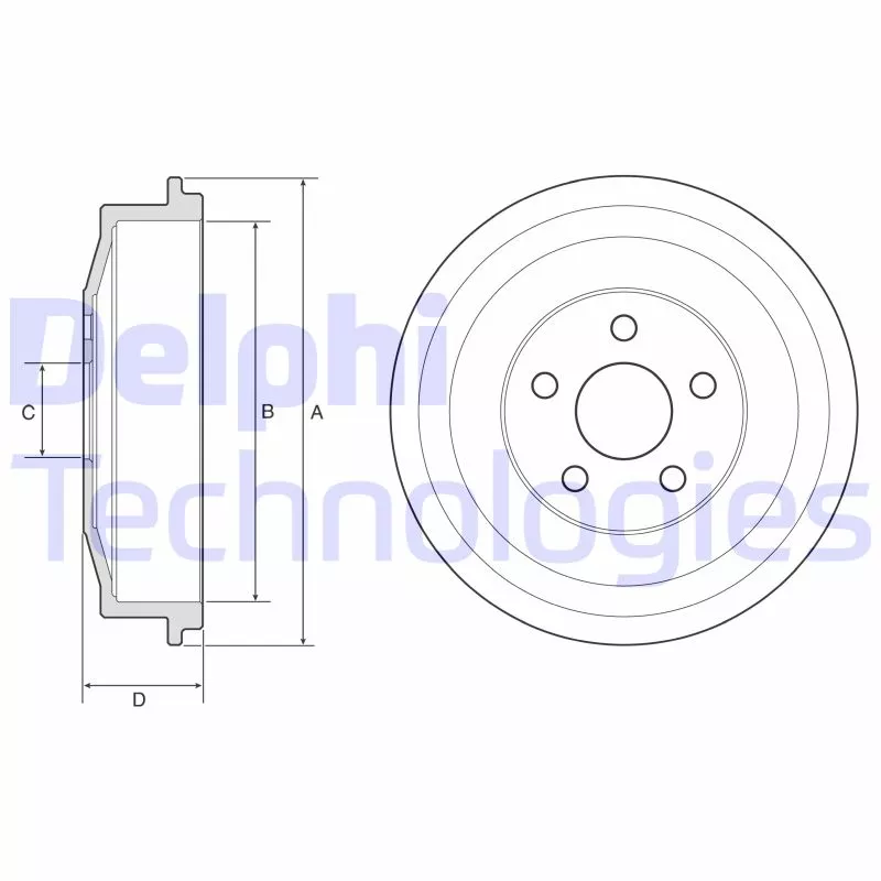 Tambour de frein DELPHI BF640