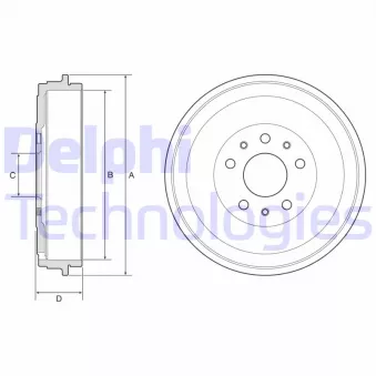 Tambour de frein DELPHI BF767