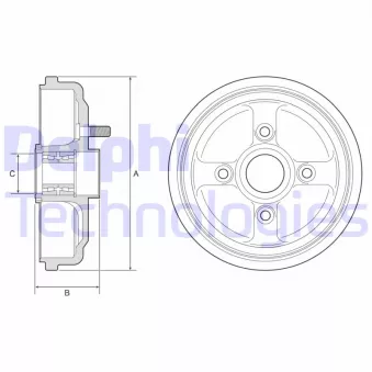 Tambour de frein DELPHI