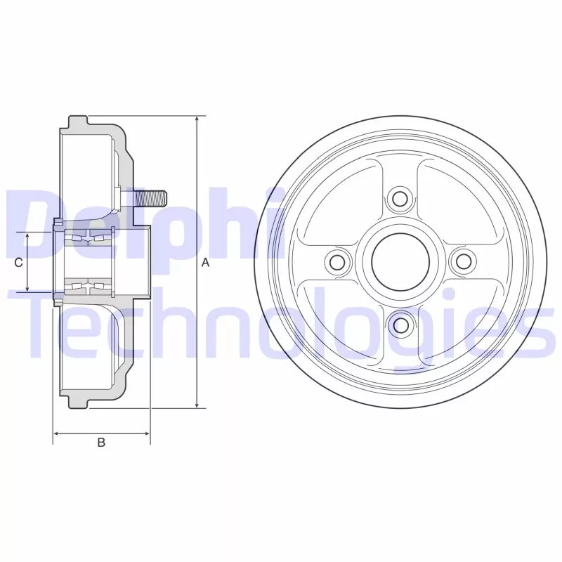 Tambour de frein DELPHI BFR567