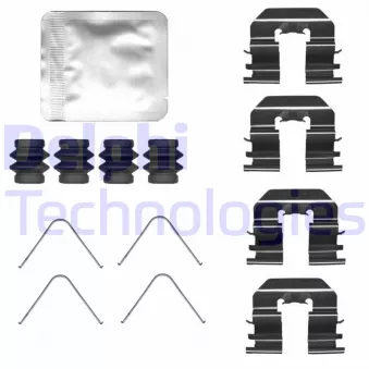 Kit d'accessoires, plaquette de frein à disque DELPHI LX0727
