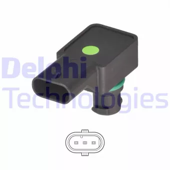 Capteur, pression du tuyau d'admission DELPHI PS20062-12B1