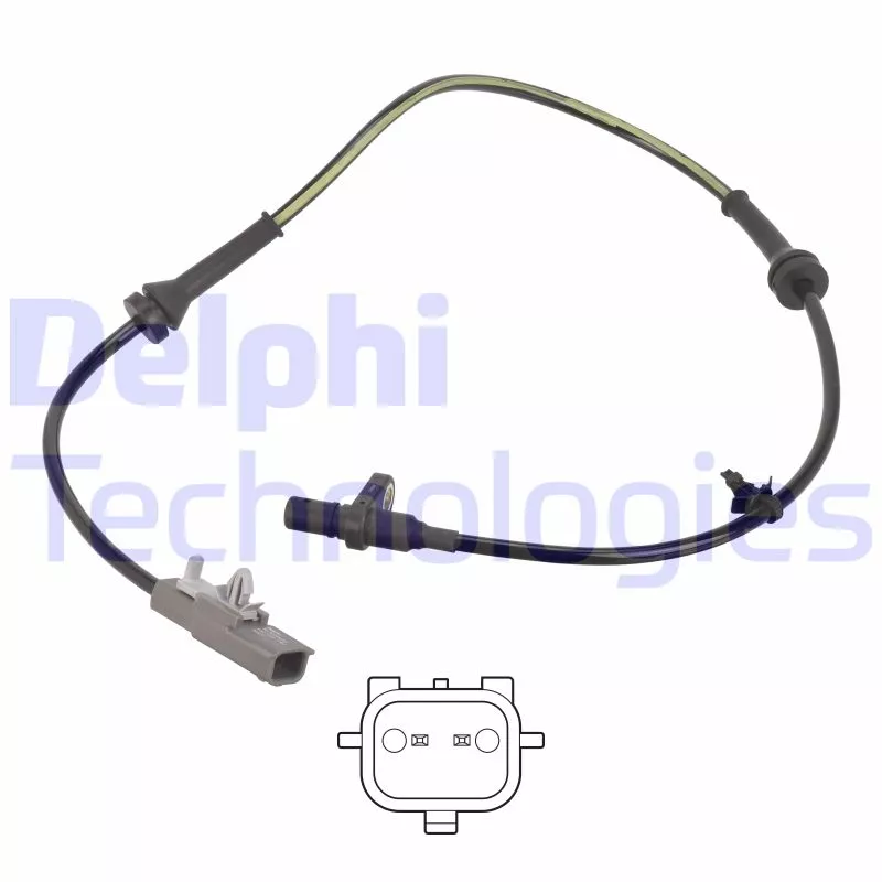 Capteur, vitesse de roue DELPHI SS21256-12B1