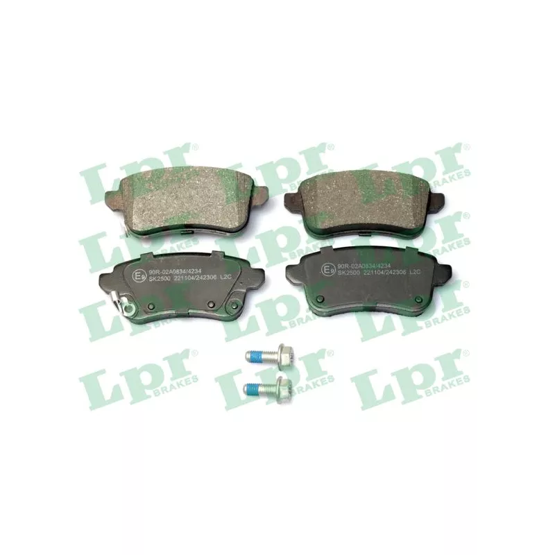 Jeu de 4 plaquettes de frein arrière LPR 05P2306