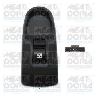 Interrupteur, lève-vitre avant droit MEAT & DORIA 26753