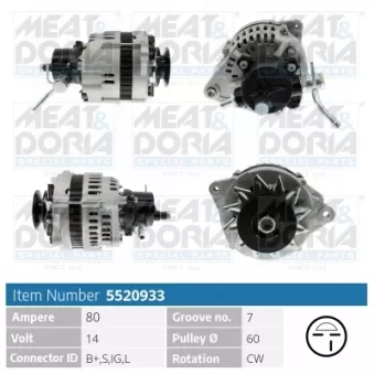 Alternateur MEAT & DORIA 5520933