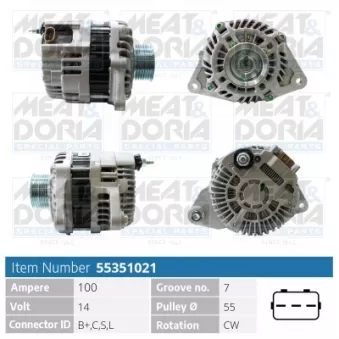 Alternateur MEAT & DORIA 55351021