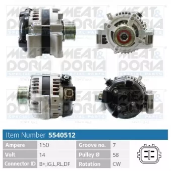 Alternateur MEAT & DORIA 5540512