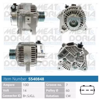 Alternateur MEAT & DORIA 5540848