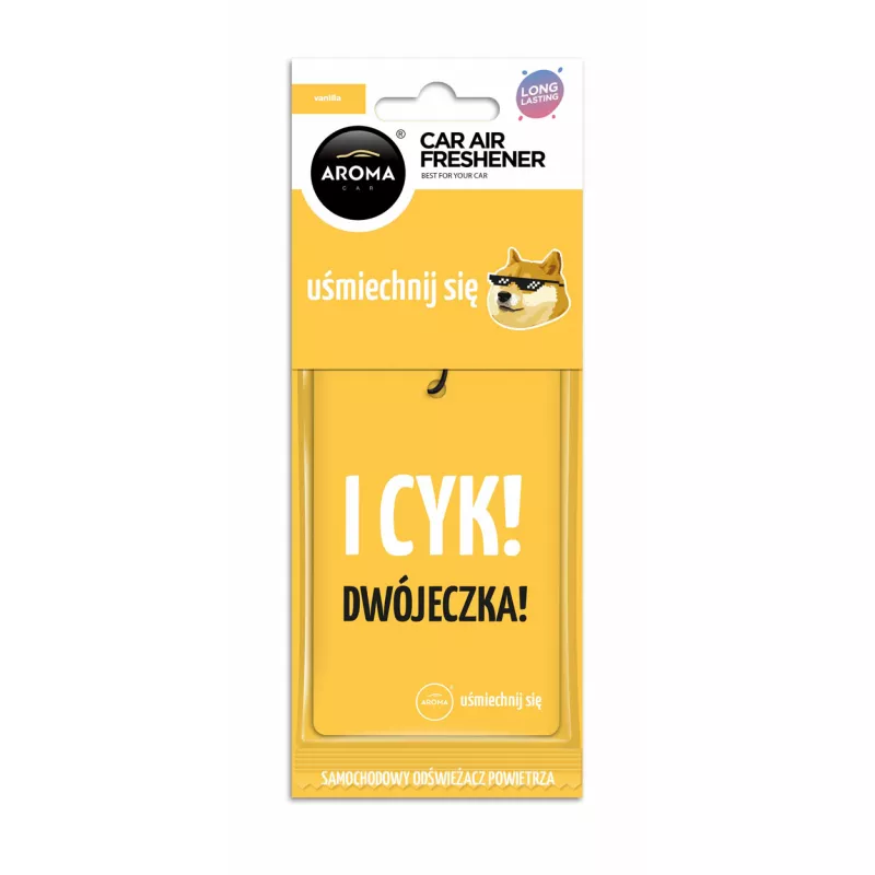 Désodorisant pour voiture AROMA CAR LETS SMILE Coton Vanille AMIO A10663