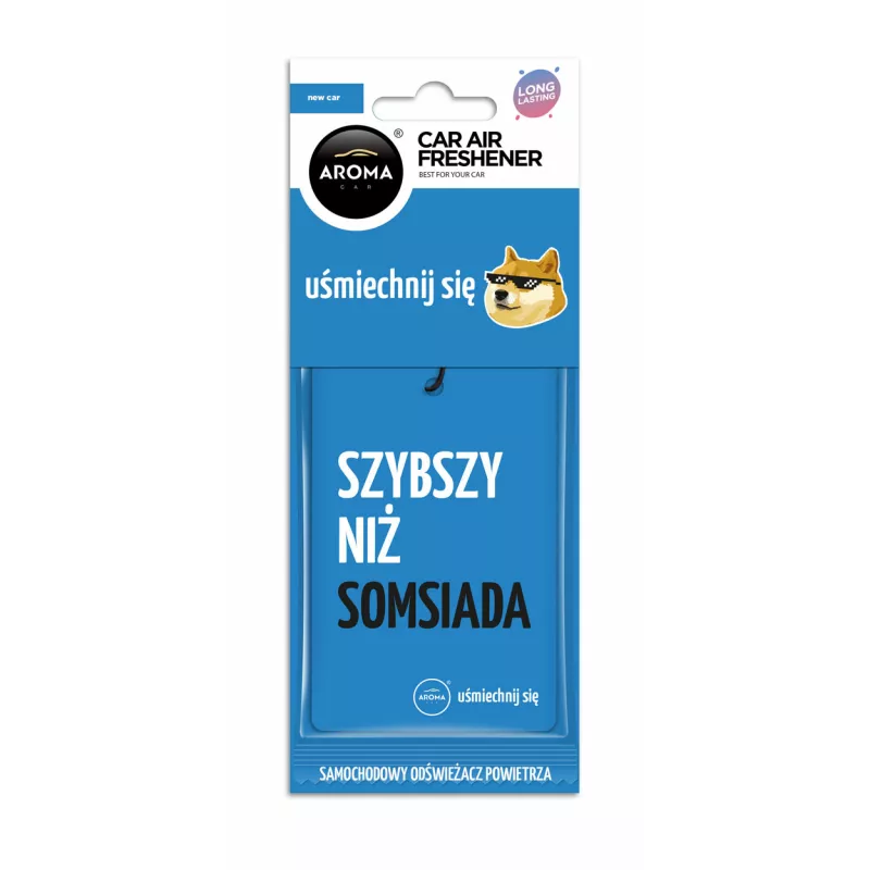 Désodorisant pour voiture AROMA CAR LETS SMILE New Car AMIO A10667