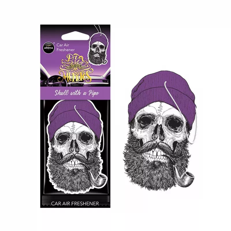 Désodorisant pour voiture AROMA CAR MUERTOS Tête de mort avec tuyau Coral Stuff AMIO A10381