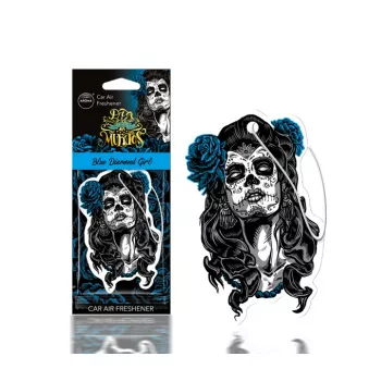 Désodorisant pour voiture AROMA DIA DE LOS MUERTOS Blue Diamond Girl AMIO A10820