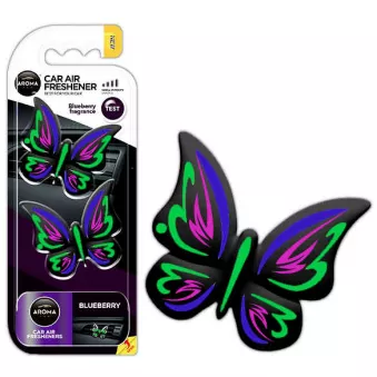 Désodorisant pour voiture AROMA FANCY SHAPES BUTTERFLY Myrtille AMIO A83532
