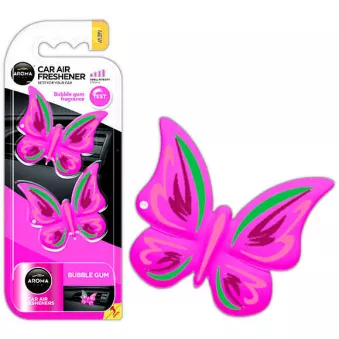 Désodorisant pour voiture AROMA FANCY SHAPES BUTTERFLY Bubble Gum AMIO A83533