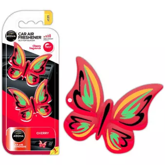 Désodorisant pour voiture AROMA FANCY SHAPES BUTTERFLY Cerise AMIO A83534