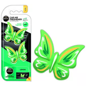 Désodorisant pour voiture AROMA FANCY SHAPES BUTTERFLY Citron AMIO A83536