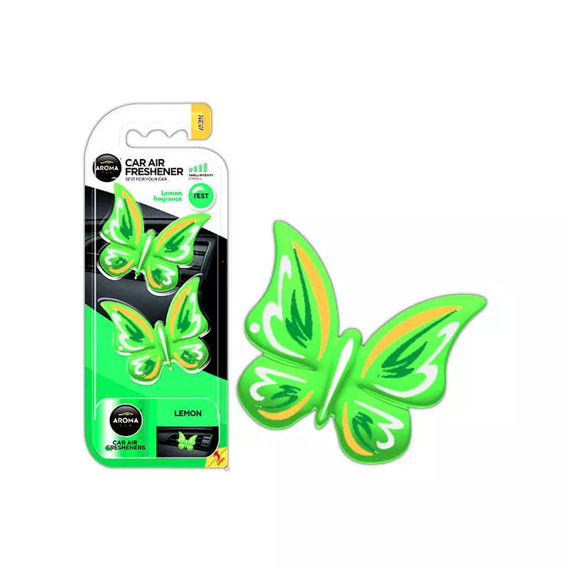 Désodorisant pour voiture AROMA FANCY SHAPES BUTTERFLY Citron AMIO A83536
