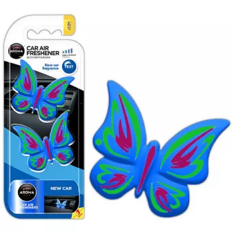 Désodorisant pour voiture AROMA FANCY SHAPES BUTTERFLY New Car AMIO A83570