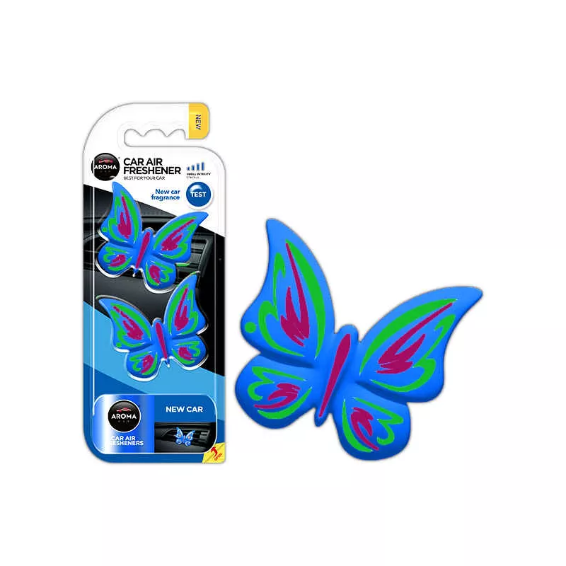 Désodorisant pour voiture AROMA FANCY SHAPES BUTTERFLY New Car AMIO A83570