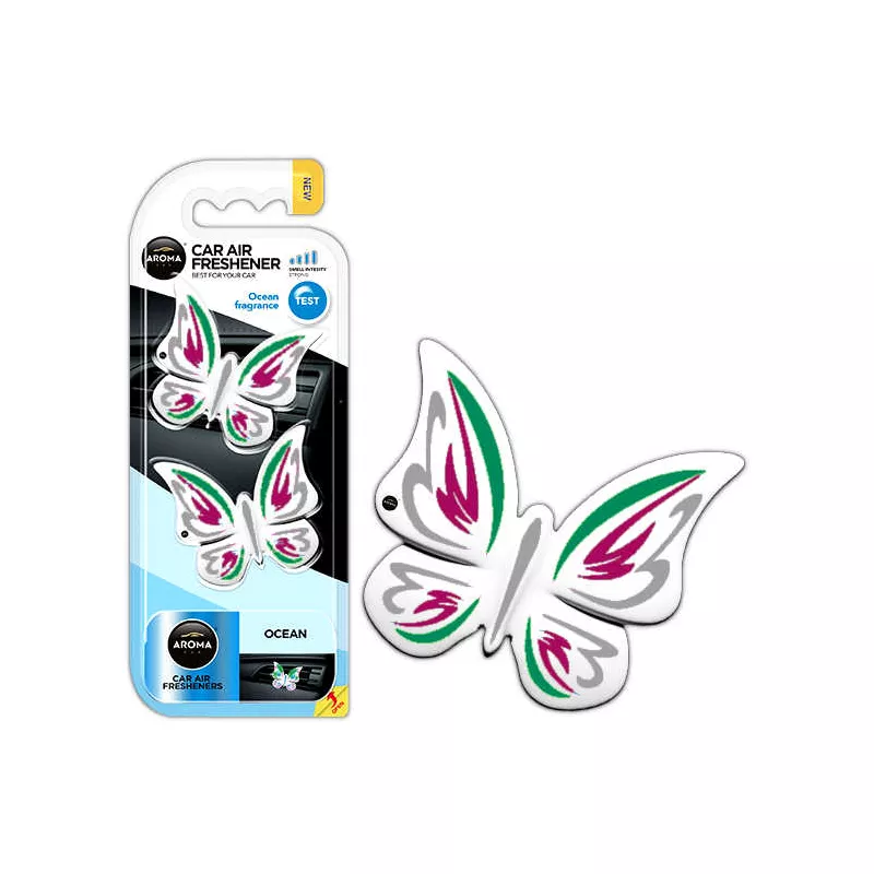 Désodorisant pour voiture AROMA FANCY SHAPES BUTTERFLY Ocean AMIO A83537