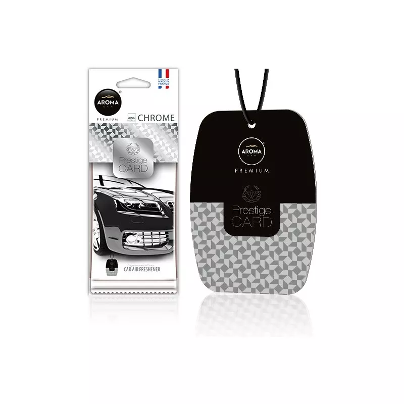 Désodorisant pour voiture AROMA PRESTIGE CARD CHROME AMIO A83544