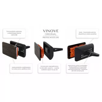 Désodorisant de voiture VINOVE CLASSIC LEATHER LINE SILVERSTONE AMIO V11253/V16-01