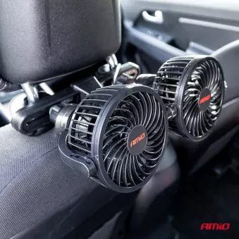 Ventilateur de voiture pour appuie-tête 2x4" 12V AMIO 03008