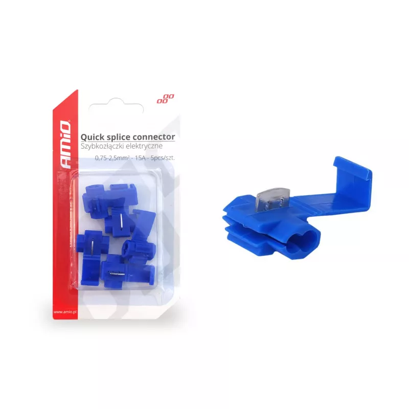 Connecteur rapide 0,75-2,5mm2 15A 5pcs blister AMIO 02341