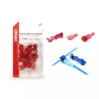 Connecteur rapide type T 0,5-1mm2 10A 5pcs blister AMIO 02343