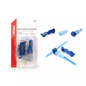 Connecteur rapide type T 0,75-2,5mm2 15A 5pcs blister AMIO 02344