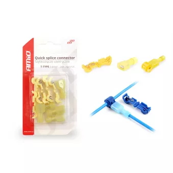 Connecteur rapide de type T 04-6mm2 24A 5pcs blister AMIO 02345