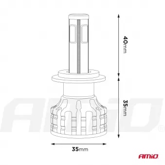 Phare LED H4 COB 4Side Série AMIO 02843
