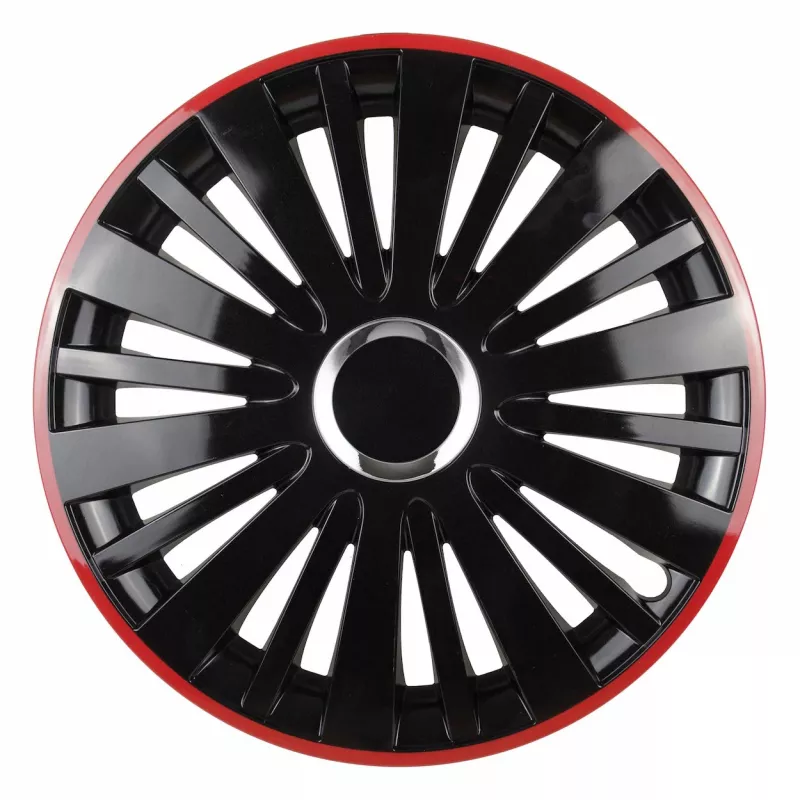 Enjoliveur FALCON 14" noir avec un cerclage rouge AMIO L58280