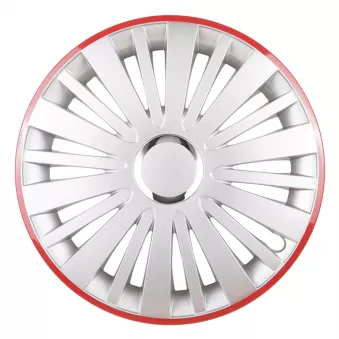Enjoliveur FALCON 14" argent avec un bord rouge AMIO L58285