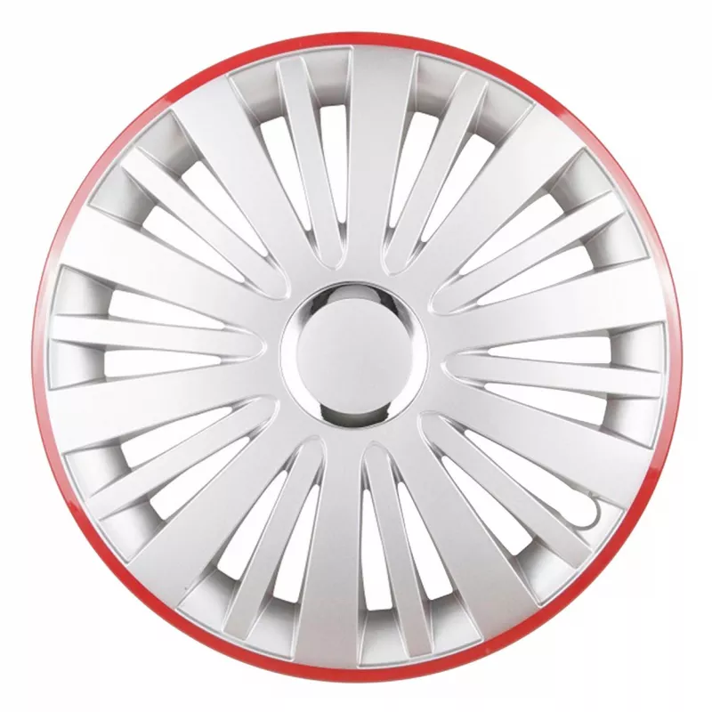 Enjoliveur FALCON 15" argent avec un bord rouge AMIO L58286