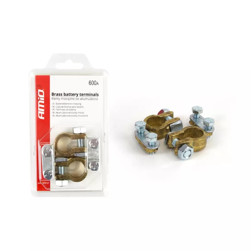 Bornes de batterie en laiton 600AMP, 2 pièces. AMIO 02956