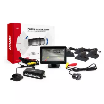 Système d'aide au stationnement TFT01 4,3" avec HD-307-IR 4 capteurs noir Camion AMIO 02725