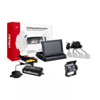 Système d'aide au stationnement TFT01 4,3" avec HD-501-IR 4 capteurs noir "GOLD" AMIO 02672