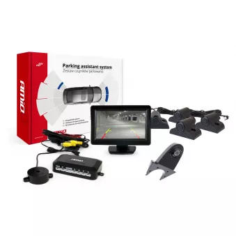 Système d'aide au stationnement TFT01 4,3" avec HD-502-IR 4 capteurs noir Camion AMIO 02731