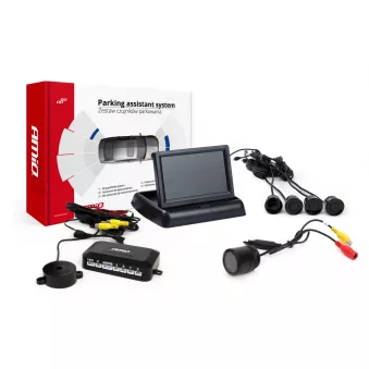 Système d'aide au stationnement TFT02 4,3" avec HD-301-IR 4 capteurs noir AMIO 02687
