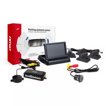 Système d'aide au stationnement TFT02 4,3" avec HD-308-LED 4 capteurs noir Camion AMIO 02735