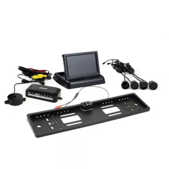 Système d'aide au stationnement TFT02 4,3" avec HD-402-LED 4 capteurs noir AMIO 02693
