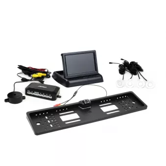 Système d'aide au stationnement TFT02 4,3" avec HD-402-LED 4 capteurs blanc AMIO 02684