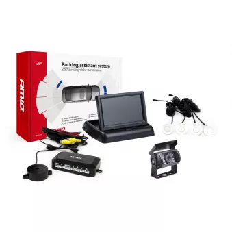 Système d'aide au stationnement TFT02 4,3" avec HD-501-IR 4 capteurs blanc AMIO 02685