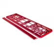Cadre de plaque d'immatriculation - Rouge métallique AMIO 71457/01170C - Visuel 2