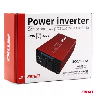 Onduleur AMiO 12V/220V 300W/600W 2xUSB PI03 AMIO 02470