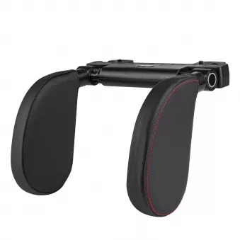 Style cuir noir Appui-tête de couchage pour voiture AMIO 02957