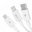 Câble USB 3en1 Baseus Superior Series 3.5A, 1.2m blanc AMIO BAS20553 - Visuel 2